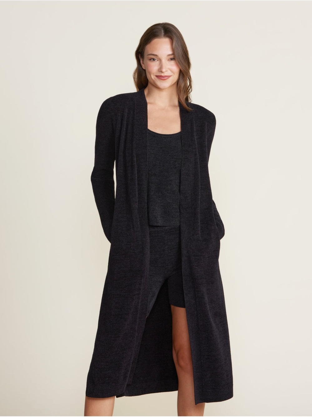 Barefoot Dreams CozyChic Ultra Lite® Everything Cardigan black new in bag still!